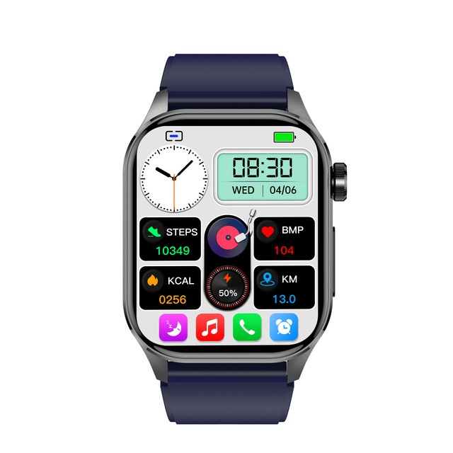 ET580 Multifunctional Silicone Smart Wristwatch Call Reminder Long Battery Life Heart Rate Blood Pressure Monitoring for Daily