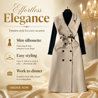 Nouvelle Robe Chic Printemps-Automne pour Femme, Style Urbain, Tissée, Boutonnée, Sans Manches, Taille Empire, Idéale pour le Bureau et les Trajets Quotidien