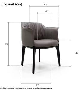 Fauteuil de salon en cuir minimaliste moderne, fauteuil de détente individuel pour restaurants, salon, chambre, hôtel, balcon, prix d'usine - Product Image 6