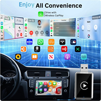 Koogold Écran de voiture sans fil CarPlay iPhone & Android Auto WiFi, type miroir, port Type-C, GPS, télécommande, application YouTube TikTok