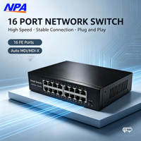 Commutateur réseau 16 ports 10/100 Mbps, boîtier métallique, commutateur Ethernet de bureau, Plug and Play pour caméra IP CCTV AP-5016