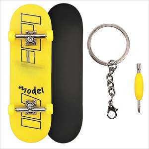 Mini patineta de dedo de madera al por mayor, llavero de patineta de dedo - Product Image 1