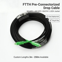 Câble de raccordement FTTH SC/APC SC/APC Monomode G657A2 Extérieur/Intérieur Gaine LSZH Utilisation Centre de Données FTTX ONU/ONT