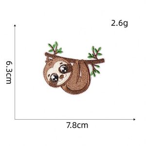 NODA Iron on Embroidery Cute Sloth Patch for Kid Clothes Bag Decoration - Product Image 6