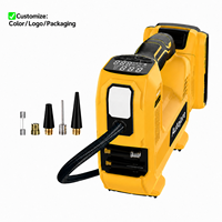 Compresseur d'air portable sans fil 21V 160 PSI avec pompe électrique numérique à arrêt automatique et LED pour voiture, vélo, ballon (OEM)