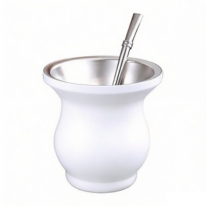 Vente en gros de gobelets à yerba mate en acier inoxydable à double paroi de 300 ml, en acier inoxydable 18/8 - Product Image 4