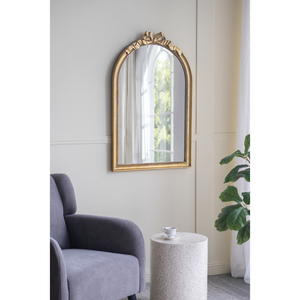Baroque Style Gold Arch <b>Mirror</b> 23.6 x 37.3 Inches Wall Decor - Product Image 3