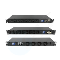 PDU de montage en rack 1U 16A 30A 32A 230V avec commutateur de transfert statique intelligent intégré pour centre de données, compatible avec les générateurs électriques et l'énergie solaire