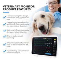 Moniteur multilingue Portable pour animaux de compagnie, multi-paramètres pour la santé, Ecg, signes vitaux avec fonction Nibp Etco2, 12.1 pouces