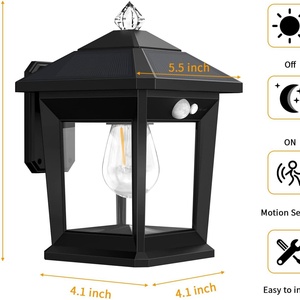 Lámpara de Pared LED Solar para Exteriores, Impermeable, con Sensor de Movimiento, Lámpara Solar de Pared - Product Image 3