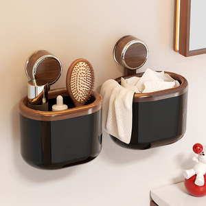 Suction Cup Storage Box <b>Wall</b> Mounted Bathroom Cosmetics Toilet Washcloth Organizer Rectangular Durable - Product Image 2