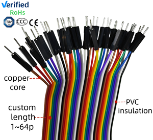 24-30AWG PTFE/silikon Dupont terminalleri bakır teller 10-30cm kadın/kadın erkek/kadın/erkek konnektörleri için motosiklet - Product Image 4