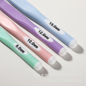 Crochet transfrontalier 2025 – Nouveaux outils de tricot et de crochet pour tapis et écharpes, en plastique ABS épaissi avec poignée TPR, 6-20 mm, CH138 - Product Image 3