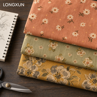 Tissu imprimé numérique en coton 100% écologique de poids moyen, matériau floral tissé durable pour projets de couture DIY, robes
