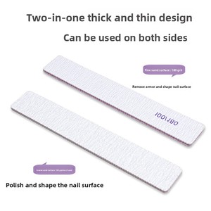 Custom Logo EVA Sponge Double Sided Non Shedding <b>Nail</b> Sanding Strip 100/180 Grit Purple Core <b>Nail</b> File - Product Image 3