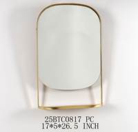 Miroir mural de style moderne pour la maison, 43,18*12,7*67,31CM, console murale en métal doré avec miroir