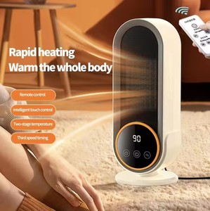 เครื่องทำความร้อนฤดูหนาว 1200W หน้าจอสัมผัสแบบพกพา เครื่องทำความร้อนไฟฟ้าพร้อมรีโมทคอนโทรล ตัวตั้งเวลา เครื่องอุ่นมือ เครื่องทำความร้อนตั้งโต๊ะสำหรับโฮมออฟฟิศ - Product Image 4