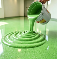Peinture de sol décorative en résine époxy colorée, revêtement en résine sans joint résistant à l'usure pour garage, entrepôt, atelier