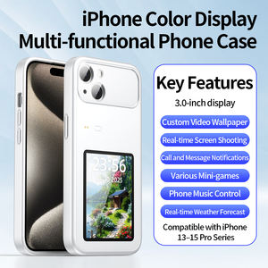 Étui de projection photo et vidéo personnalisé DIY pour Apple pour <span class=keywords><strong>iPhone</strong></span> 15 14 13 Pro Max, coque arrière à écran d'encre intelligent avec contrôle par application - Product Image 6