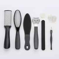 Kit de soins des pieds en acier inoxydable 8 en 1, outils de pédicure professionnels, éliminateur de callosités, râpe à pieds, kit de peeling pour éliminer les peaux mortes