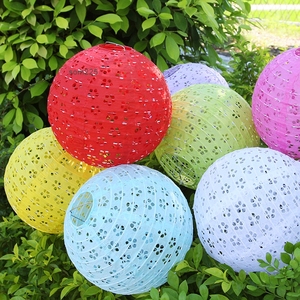 20cm ahueca hacia fuera la linterna de papel globo chino redondo papel linterna bola <span class=keywords><strong>Lampion</strong></span> para Festival decoración del banquete de boda - Product Image 3