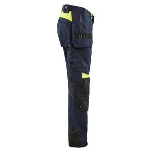 BLAKLADER - 155518608633C148 Pantalones Craftsman Azul marino oscuro/Amarillo Hi-vis-EAN 7330509900543 ROPA DE TRABAJO DE LA HI-VIS - Product Image 4