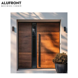 ALUFRONT Porte <span class=keywords><strong>de</strong></span> luxe moderne en aluminium Porte d'entrée extérieure pivotante résidentielle Porte d'entrée principale pour maison d'appartement Porte d'entrée - Product Image 3