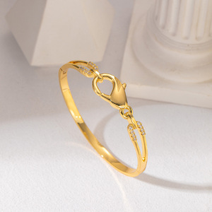 Geometric Snake Bone Chain <b>Bracelet</b> Gold And Silver Plated Double Interlocking Bangle For Women Jewelry - Product Image 3