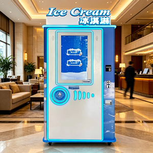 Kiosque tactile intelligent chinois, écran tactile 32 pouces, distributeur automatique de crème glacée à monnayeur, bras robotisé, 16 saveurs, contrôle Cloud - Product Image 1