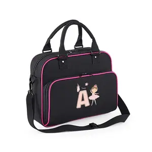 Fabricantes OEM Fábrica Personalizado Saco De Vestuário De Dança Rosa Para Crianças Vestido Saco Pequena Menina Dança Duffel Bags