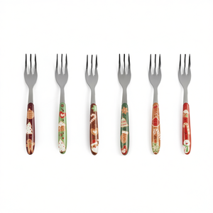 Set di 6 Forchette Excelsa Wonderful Ginger in Acciaio 15x1.5x2 Cm Multicolore - Product Image 2