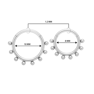 Anneaux de nez, clickers de septum, boucles d'oreilles, bijoux de piercing pour cartilage, hélix, daith, <span class=keywords><strong>lobe</strong></span> d'<span class=keywords><strong>oreille</strong></span> en Titane ASTM F136 et G23, pour femmes, mode - Product Image 2