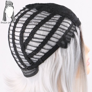 Breve parrucca a buon mercato <span class=keywords><strong>parrucche</strong></span> sintetiche dei capelli per le donne nere resistente al calore 12 pollici bob ombre bionda parrucca sintetica - Product Image 5