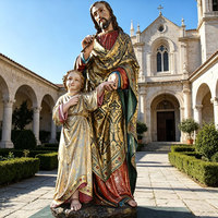 Décoration d'église occidentale, statue religieuse catholique de Saint Joseph en fibre de verre grandeur nature personnalisée