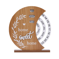 Calendrier Perpétuel Artisanal en Bois Transfrontalier, Décoration d'Intérieur, Ornement Haut de Gamme pour Bureau, Arrangement Créatif Manuel pour Bureau
