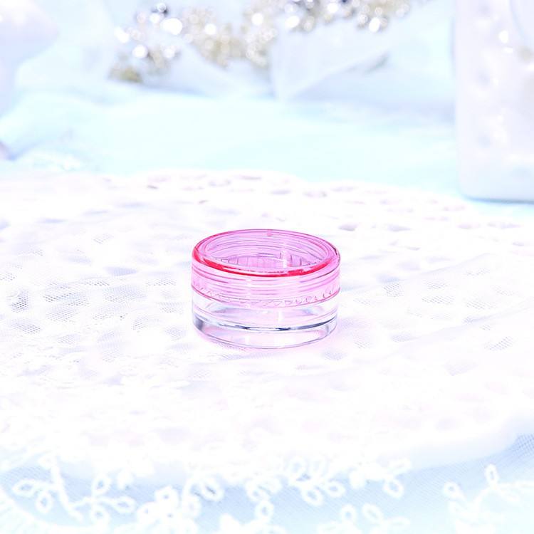 clear jar with pink cap