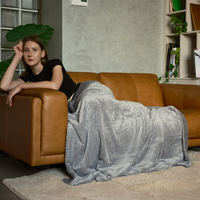 Pas cher prix de gros épaissi hiver flanelle jeter couverture pour canapé Offre Spéciale Plaid imprimé corail polaire jette des couvertures