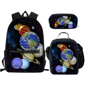 Étudiants toile <span class=keywords><strong>cartables</strong></span> galaxie espace planètes impression école sacs à dos pour adolescentes mignon <span class=keywords><strong>cartables</strong></span> enfants Mochila 3 ensembles - Product Image 1