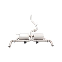 Sección de escape trasera de acero inoxidable SS304 pulido espejo de 1.5mm de grosor con válvula de salida única de doble lado para Mercedes-Benz GLC 260/300 2.0T