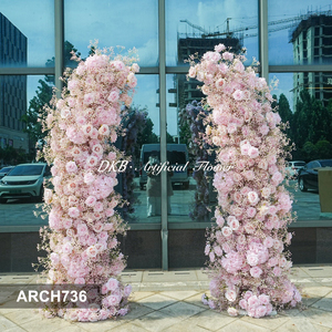 DKB Artificial <b>Flowers</b> Wholesale High End Pink Wedding Silk <b>Flower</b> Arch Customizable Size Color Eco-Friendly High Simulation - Product Image 3