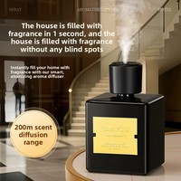 Diffuseur de parfum automatique en verre 500 ml, machine d'aromathérapie sans flamme pour la maison, vaporisateur à concentration de parfum réglable pour l'intérieur