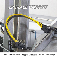 Kabel Jumper Dupont 2 P 2 Pin datar kustom pria 7P Pin 2.54 Mm Pitch 40Cm untuk peralatan rumah