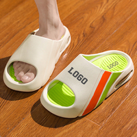 Sandales et claquettes d'été 2024 pour hommes avec coussin d'air, personnalisables avec logo, pour la maison et la plage