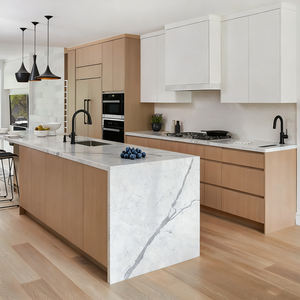 도매 래커 우드 멜라민 우드 베니어 주방 캐비닛 도어, 모든 종류의 생산 라인 주방 캐비닛 도어 - Product Image 4