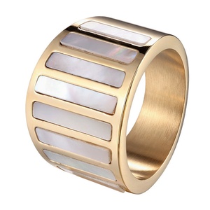 Custom Personalized Jewelry <b>Ring</b> Fine Gold Plated Stainless Steel Shell <b>Chunky</b> <b>Rings</b> for Women - Product Image 1