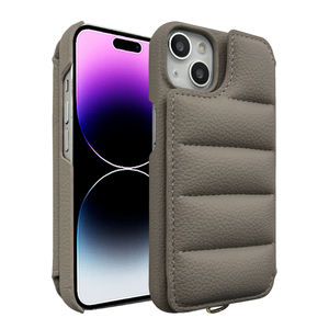Funda de cuero con patró<span class=keywords><strong>n</strong></span> de lichi personalizado para iPhone 14 pro <span class=keywords><strong>max</strong></span>, carcasa ajustable con ranura para tarjetas, para teléfono móvil, <span class=keywords><strong>2023</strong></span> - Product Image 1
