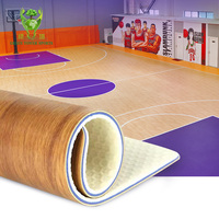 Revêtement de sol sportif en vinyle PVC durable de haute qualité de 4.5mm imperméable pour les terrains de handball de basket-ball de badminton d'intérieur