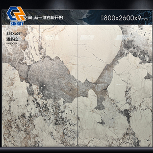 Dalles de sol et de mur en pierre frittée en porcelaine de grand format gris 800x2600mm avec bordures pour usage intérieur, antibactériennes, antidérapantes - Product Image 5
