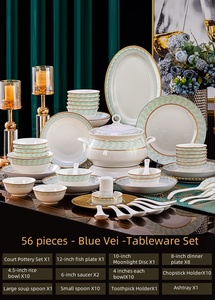 <span class=keywords><strong>2025</strong></span> gốm bộ đồ ăn thiết lập Bắc Âu hoa tùy chỉnh thả dao kéo cho đám cưới bên cà phê cho nhà hàng - Product Image 6