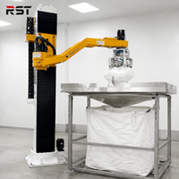 Robot Pembuka Kantong Kantilever Otomatis Penuh Terbaru dengan PLC dan Motor untuk Kantong Semen Mortar dan Bahan Bangunan Bubuk
